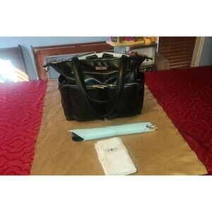Miss Fong Diaper Bag Black Leather FA17001